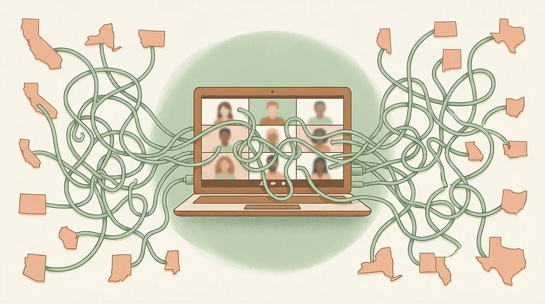 Multi-state telehealth illustration